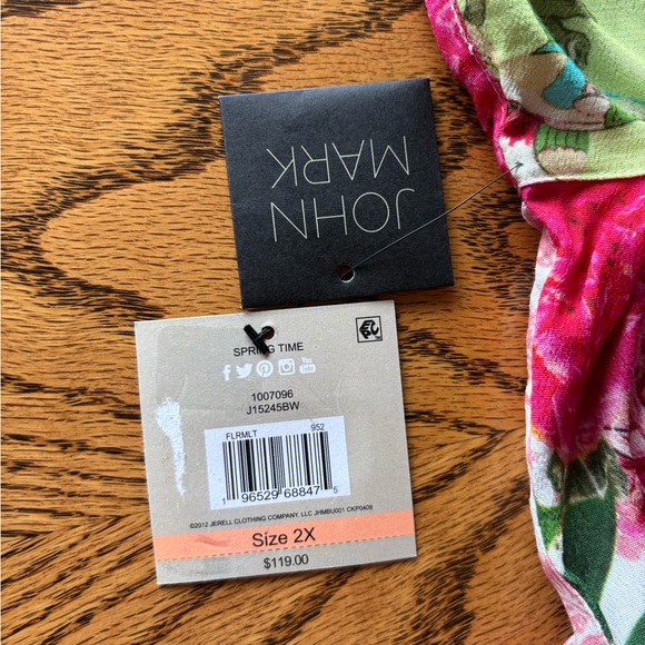 John Mark Multicolor Floral Button-Down Shirt - Picture 6 of 8